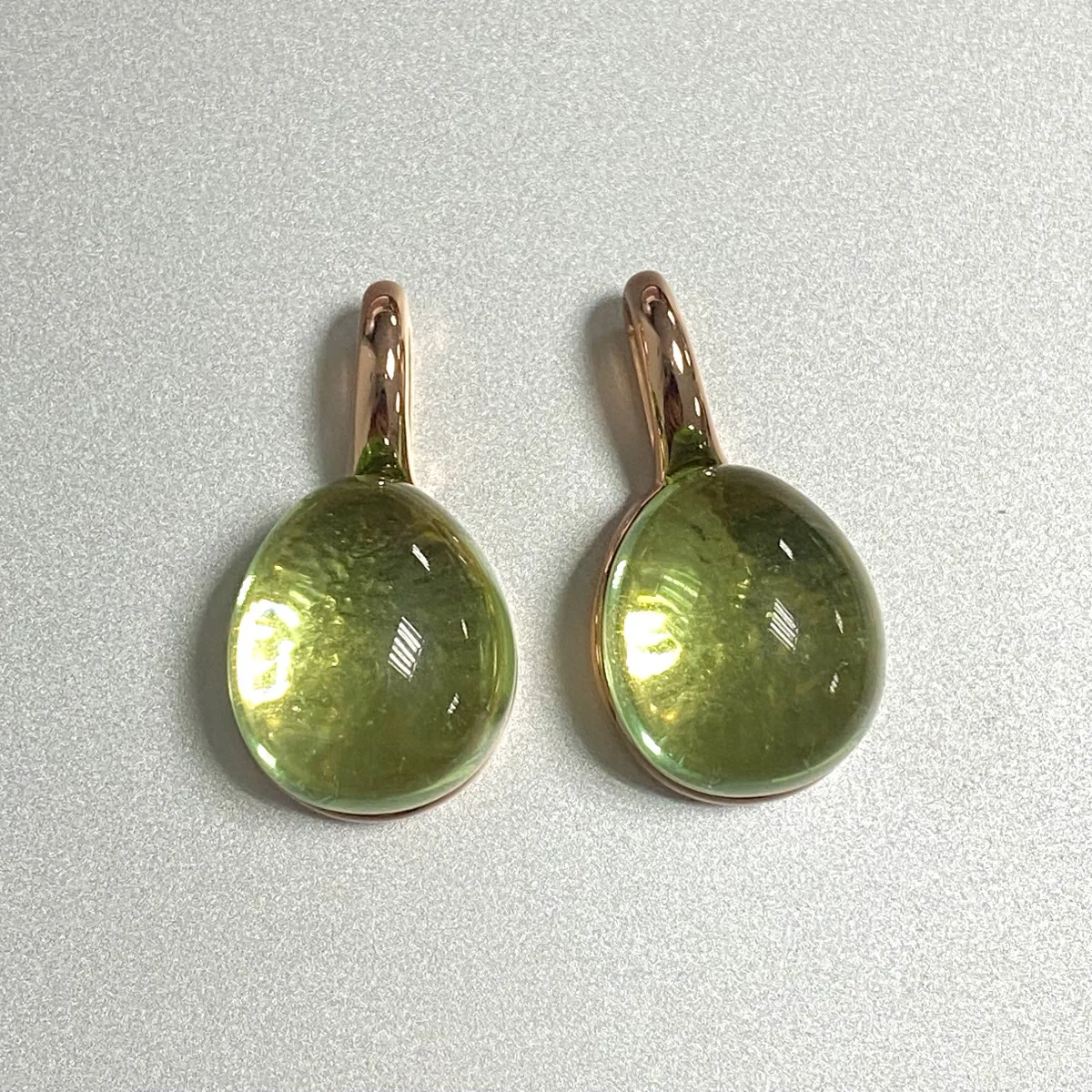 Women Pomellato Waterdrop Earrings Simple Gold Plated Pink Crystal Earrings High Quality Elegant Fashion Jewelry Party Gift