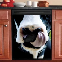beimmortal cow magnet dishwasher cover funny farmhouse animal decal decorationpet decor kitchenvintage country magnetic sticke