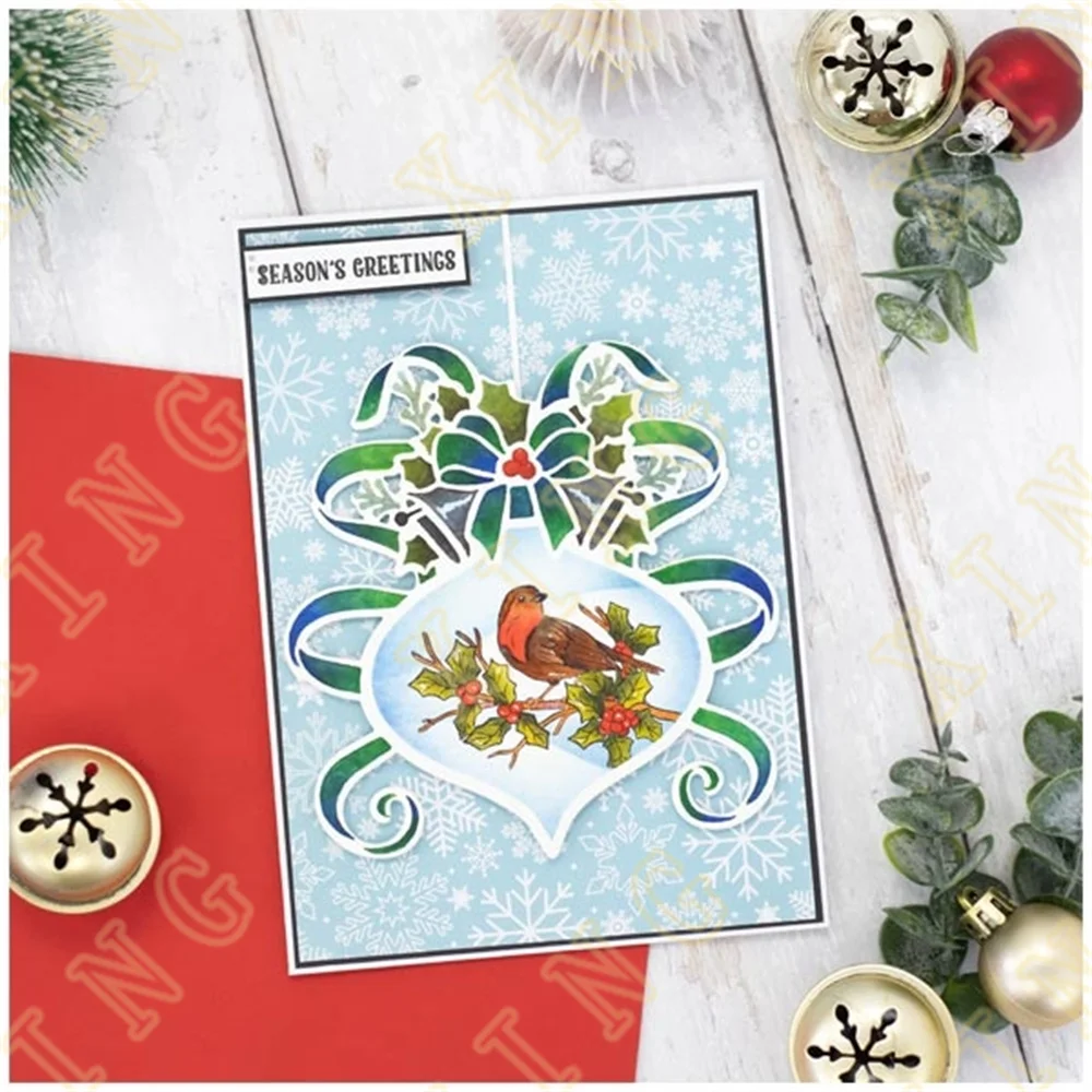 Рождественский трафарет для резки металла украшение скрапбукинга дневника