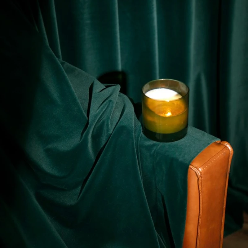 Европейские Простые занавески для гостиной спальни столовой темно-зеленые Ретро