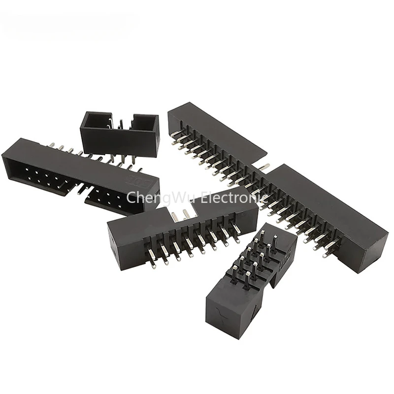 

5 шт. Dip 6/10/20/26/34/40 Pin 2,54 мм Штекерный разъем, прямое гнездо Idc Box, разъем Pcb, двухрядный 10P/20P/40P DC3 Header
