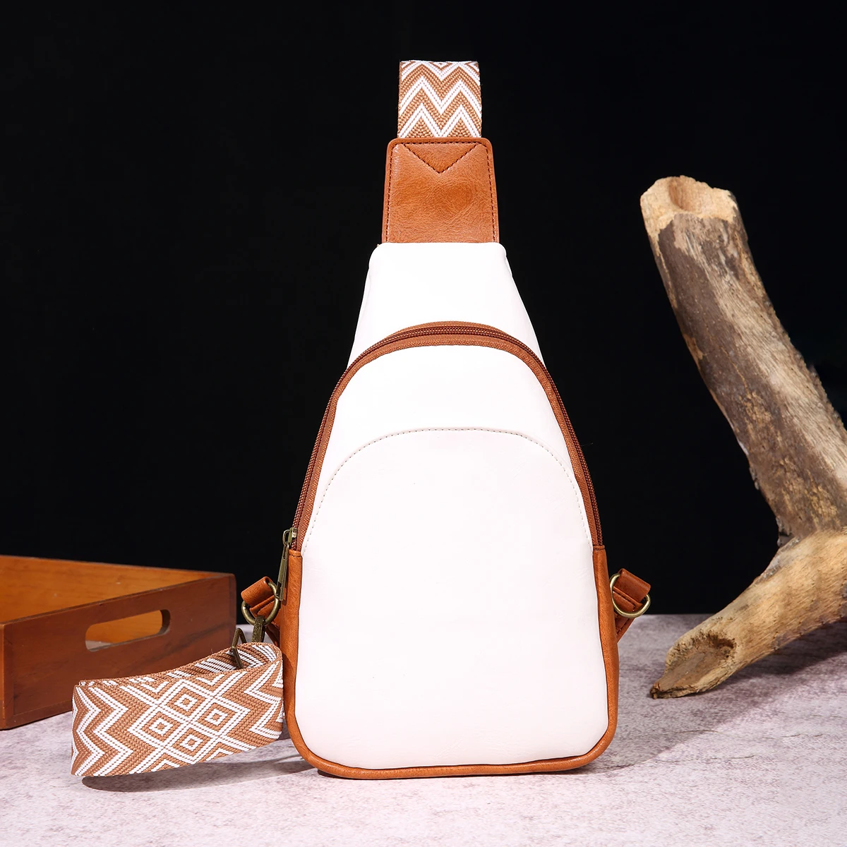 Винтажная Сумка На Ремне С Цветными Блоками Женская Через Плечо Ремешком Для