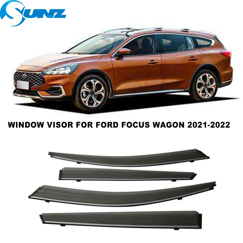 Window Visor For Ford Focus Mk4 Wagon / Estate 2021 2022 Side Window Vent Visor Sun Rain Deflector Guard Awning Shelter SUNZ