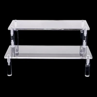 clear acrylic display riser shelf figure doll toys display stand holder