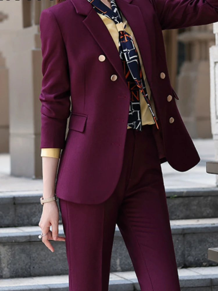 Пиджак и Блейзер Женский костюм с юбкой элегантный однобортный косым пиджаком