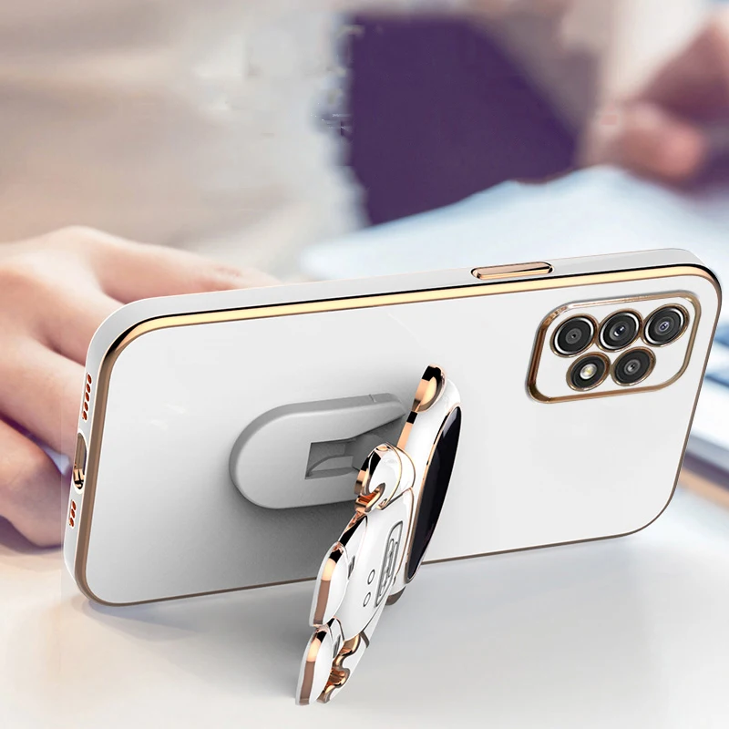 

Astronaut Bracket Plating Phone Holder Case for Samsung Galaxy A51 A71A11 A21S A31 A10 A20 A30 A50 A70 A10S for A20S 4G 5G Cover