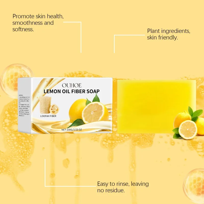 Мыло из медового лимонного масла Нежное очищающее мыло для смягчения мыла