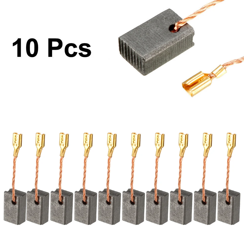 

10pcs Carbon Brushes For Electric Motors 14mmx9x6mm/20mm X 5mm X 5mm Carbon And Metal Carbon Brushes Power Tool Parts