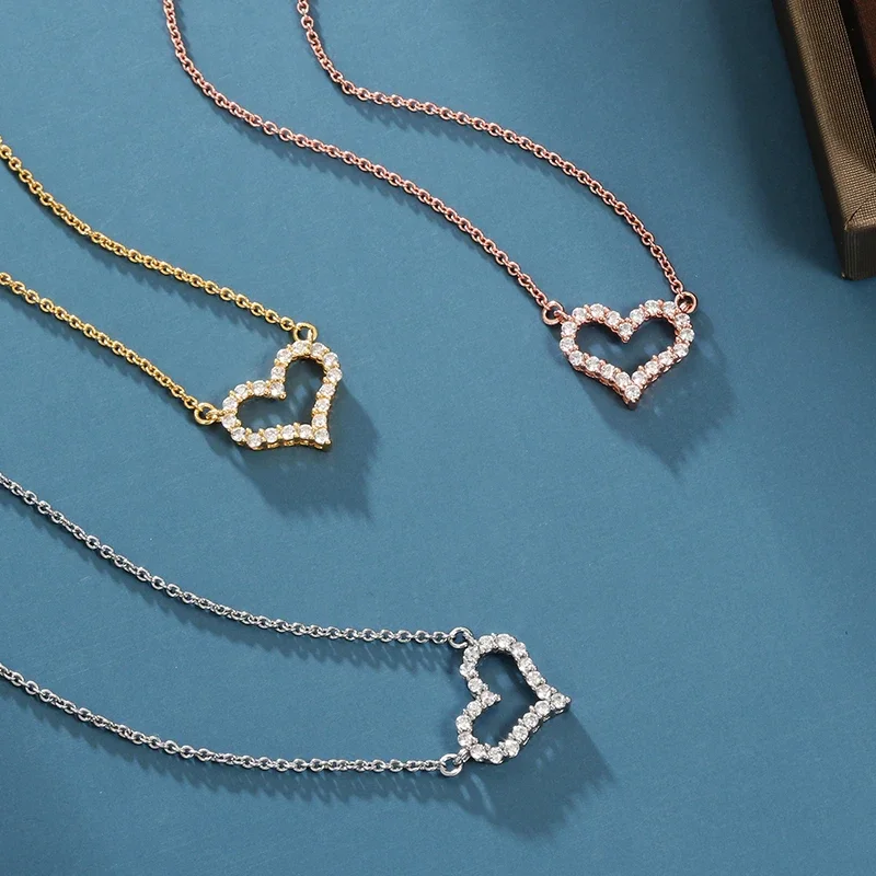 

Цепочка с подвеской в виде сердца из серебра 925 пробы