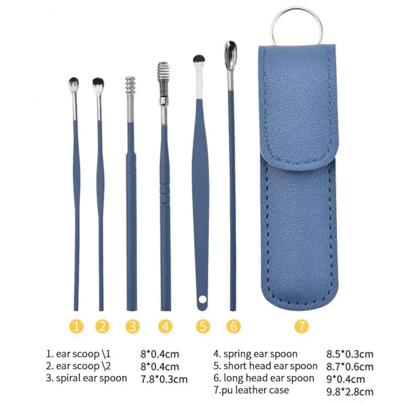 

Multifunctional Stainless Steel Ear Picking Tool Ear Scoop Set Of 6 Pieces Cleaning Earwax Ear Canal