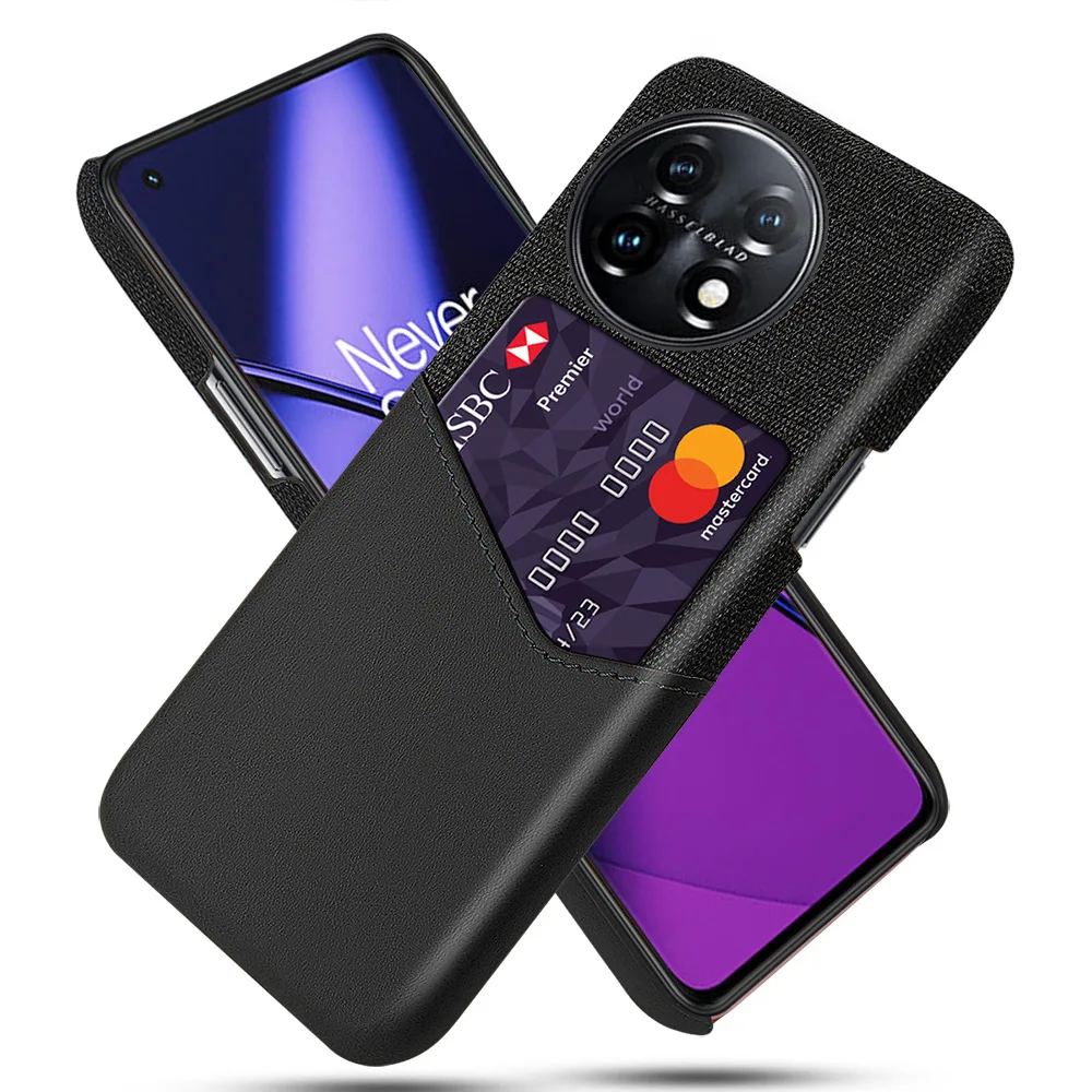 

Leather Fabric Case for Oneplus 11 5G Quality PU Leather Shockproof Protective Cover for Oneplus 11 Case Fundas with Card Pocket
