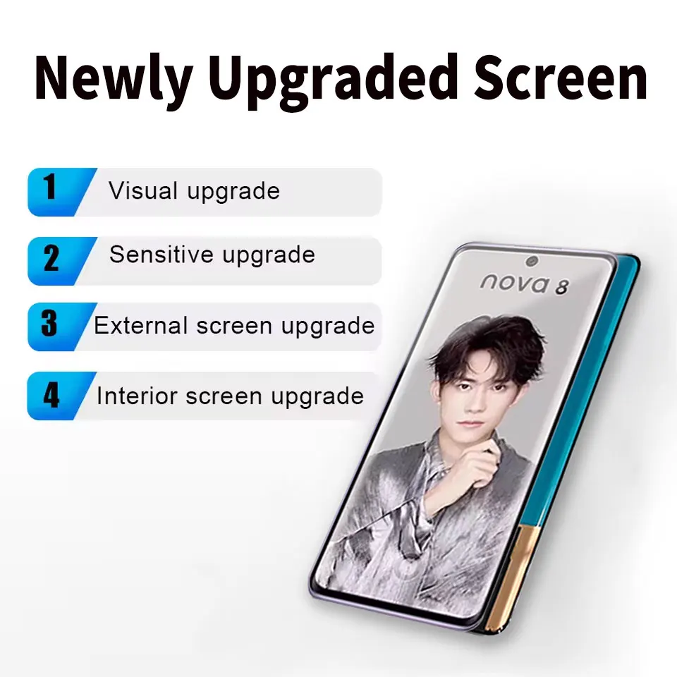 Фото Подходит для Huawei Nova8 Ang-An00 Honor V40 Lite Luxury Edition Ala-An70 Экран мобильного телефона в сборе Внутренние и внешние встроенные аксессуары для ремонта и замены Сенсорный дисплей Oled №4