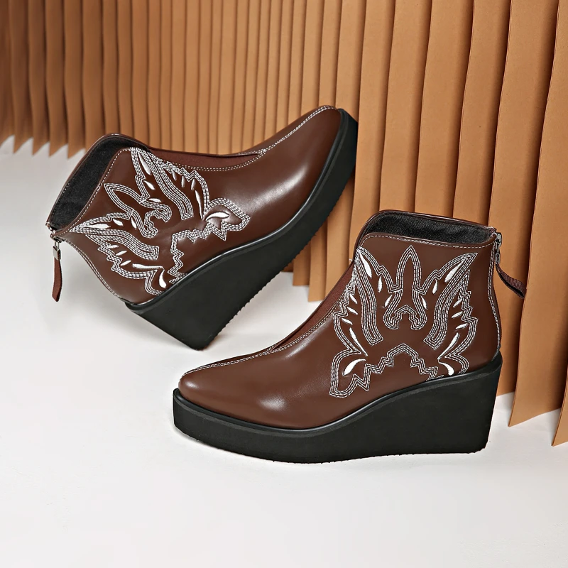 Женские ботильоны на высоком каблуке с острым носком модные элегантные кожаные