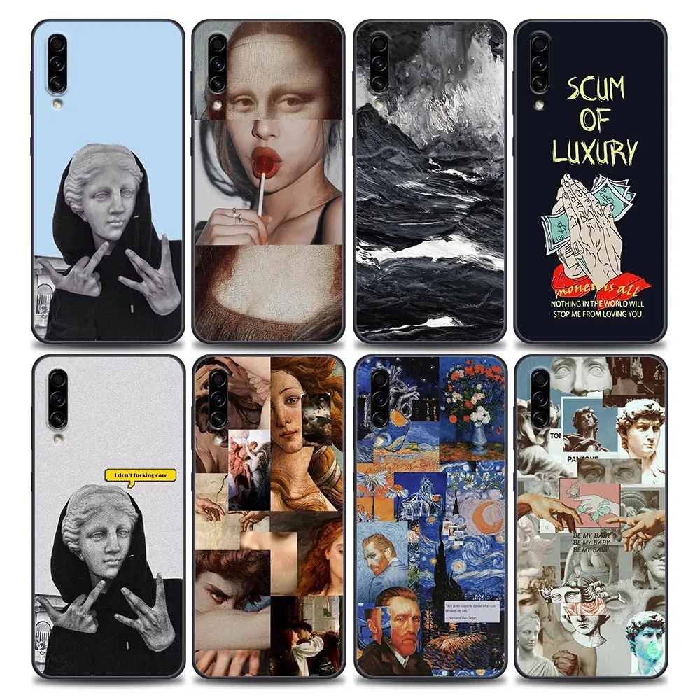 

Funny Painting Van-Gogh David Mona Lisa Abstract Art Phone Case for Samsung A10 A20 A30 A30s A40 A50 A60 A70 A80 A90 5G A7 A8