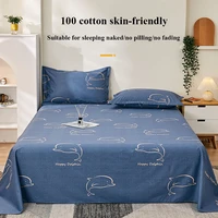 pure cotton blue sheets thickened 100 cotton bedding 0 9m 2 0m single double bed sheets do not pill and do not fade
