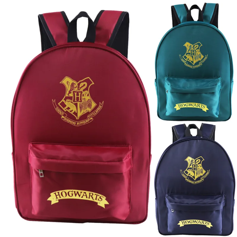 

Harry Potter Hogwarts Slytherin Ravenclaw Hufflepuff Backpack Anime Student Travel Waterproof Outdoor Computer Backpack