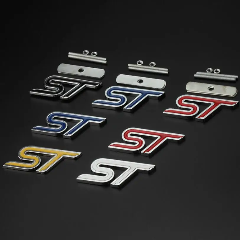 

Металлический 3d-логотип ST Line, эмблема ST, наклейка на решетку автомобиля для 2009 - 2022 Ford Focus 2 3 Fiesta Ranger Fusion, автомобильные аксессуары
