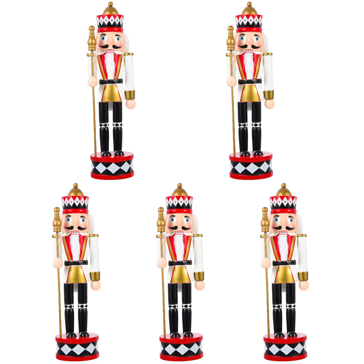 

5pcs Traditional Nutcracker Ornament Festive Nutcracker Christmas Decor