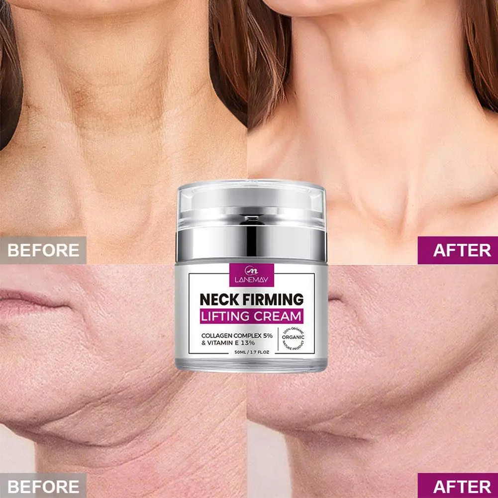 

50ml Neck Wrinkle Cream Firming Anti-Aging Firming Lift Lighten Fine Lines Smooth Brighten Moisturizing Skin Tightening Cream