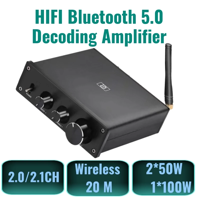 Hifi Amp 2.1 Channel To Speakers Dac Decoding Amplify With B
