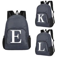 lightweight portable foldable backpack ultralight climbing travel hiking backpack for women men sport bag white letter pattern