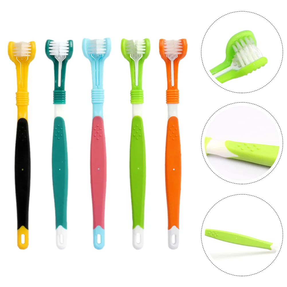 

Dog Brush Teeth Puppy Cleaning Tooth Pet Kit Care Cat Sided Finger Brushing Canine Tools Dogs Cats Toothpaste Puppies