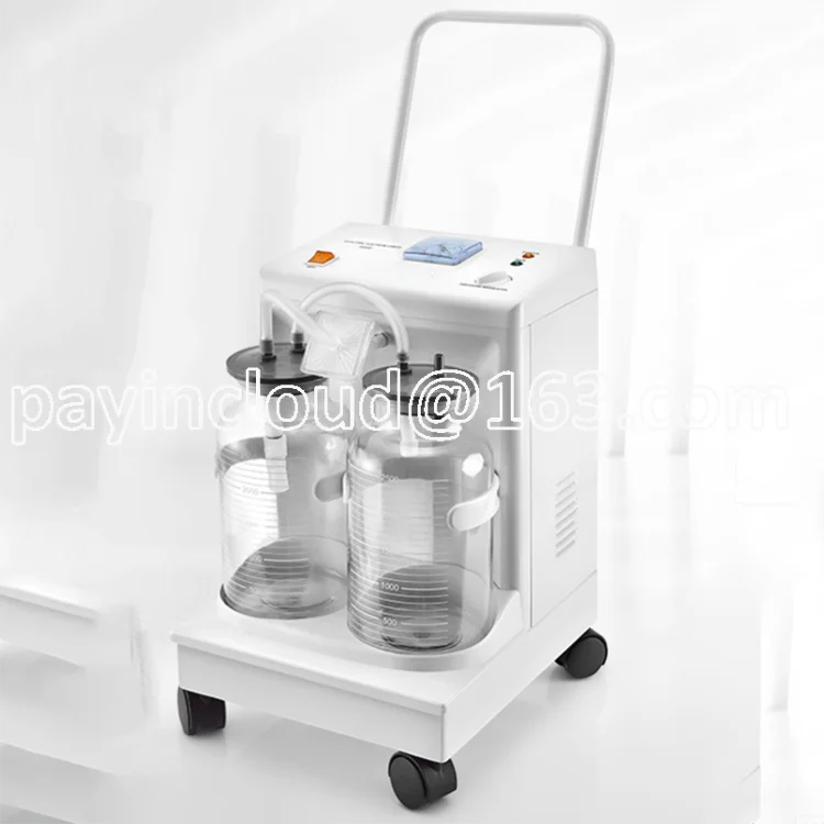 

Аппарат вакуумный на колесиках с двойной бутылкой, аппарат медицинский Электрический для всасывания