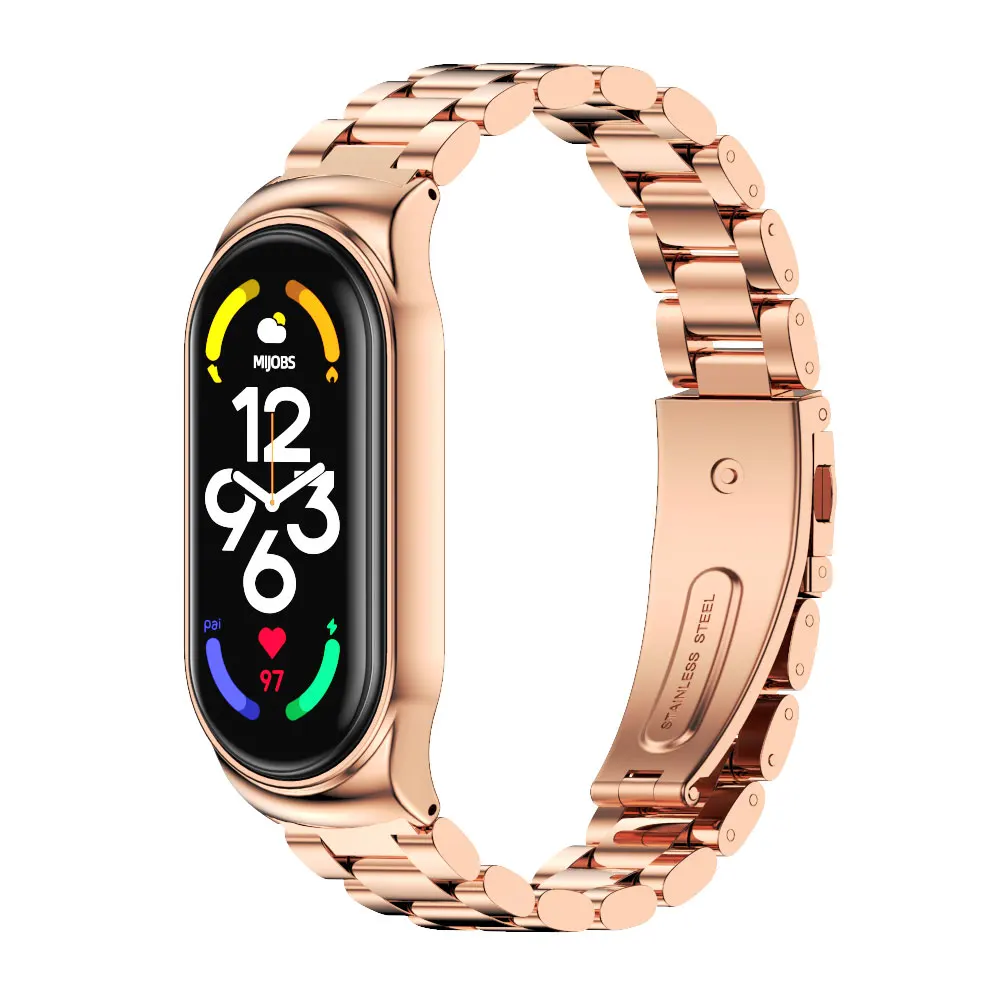 Металлический ремешок для Mi Band 7 6 5 4 3 браслет из ткани Correa наручный NFC |