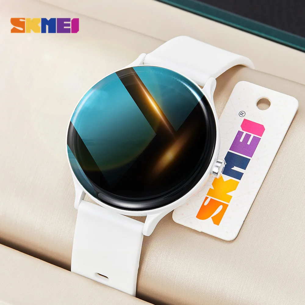

SKMEI 1.28 inch Heart Rate Monitor Smart Watch Men Fashion DIY Watch Faces Bluetooth Weather Forecast Smartwatch for Android ios