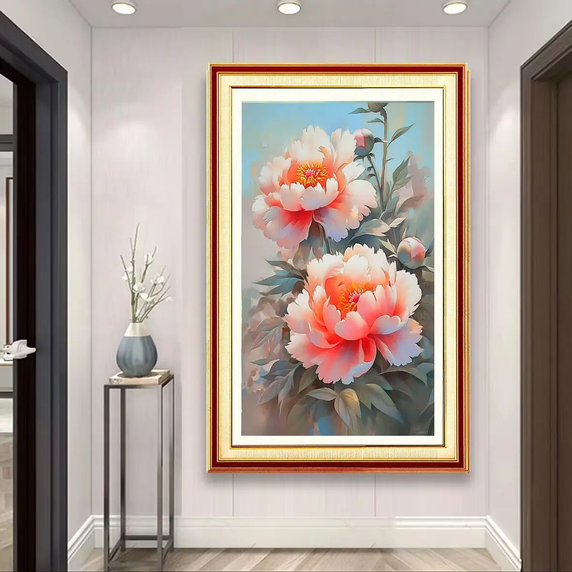 Наборы для вышивки пионами 11CT 9CT в китайском стиле