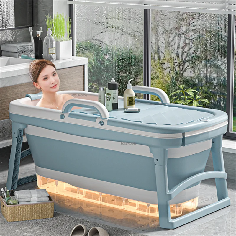 

Modern Automatic Heating Foldable Bath Tub for Adults Thermostatic Hot Tub Bath Barrel Full Body sauna Spa Portable Bathtub M