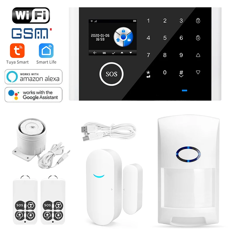 tuya home WiFi alarm pg103 anti theft alarm system package 433mhzgsm security alarm system your smart home enlarge