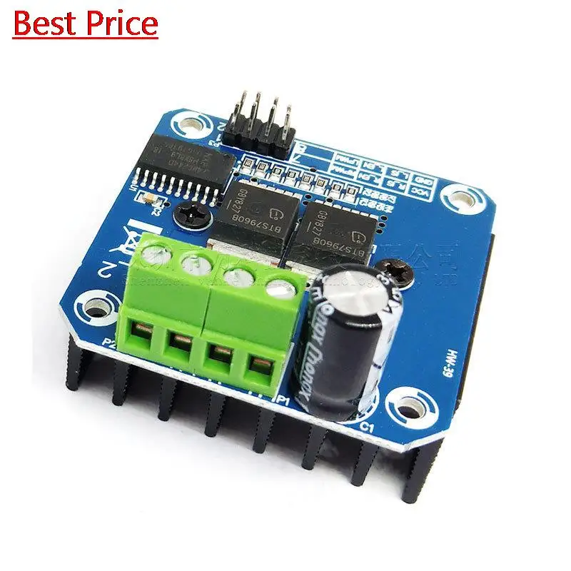 

25 шт./лот двойной Bts7960 43a H-bridge модуль драйвера двигателя высокой мощности/Diy смарт-автомобиль Диагностика тока