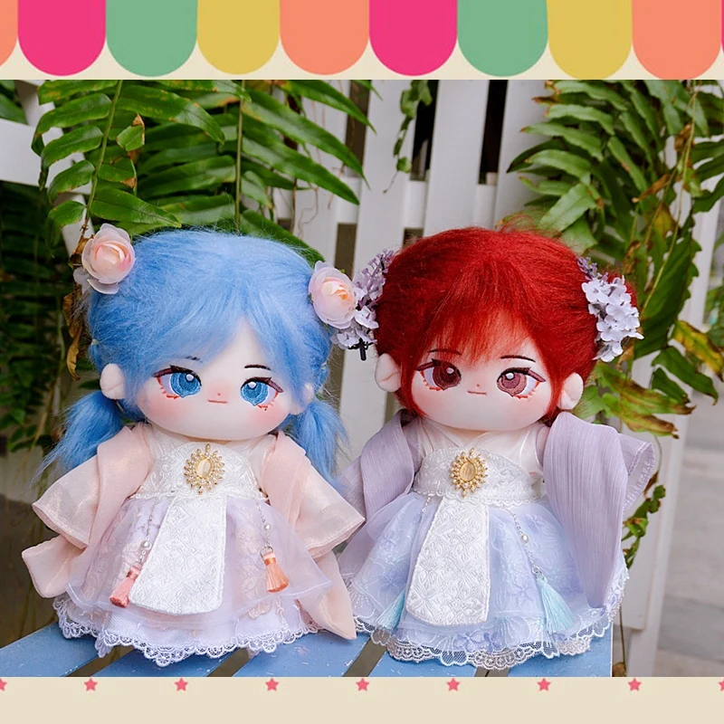 

Handmade 4pc/set 20cm Doll Clothes Clove Cardamom Fairy Hanfu Dress Suit No Attribute Plush Dolls Doll's Accessories Cos Suit