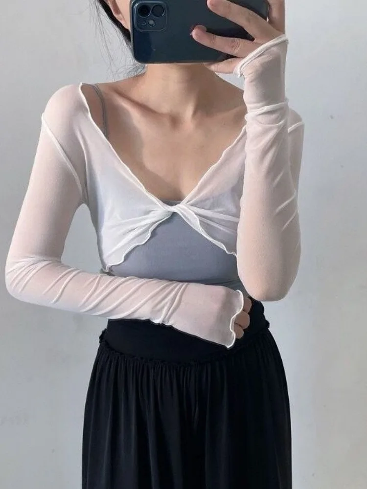 Верхняя одежда через плечо Сетчатая верхняя Одежда для классических танцев