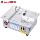 Настольные мини-пилы ALLSOME S3, 96 Вт, электрическая настольная пила, домашняя режущая машина сделай сам, модель 775, двигатель, лезвие 63 мм