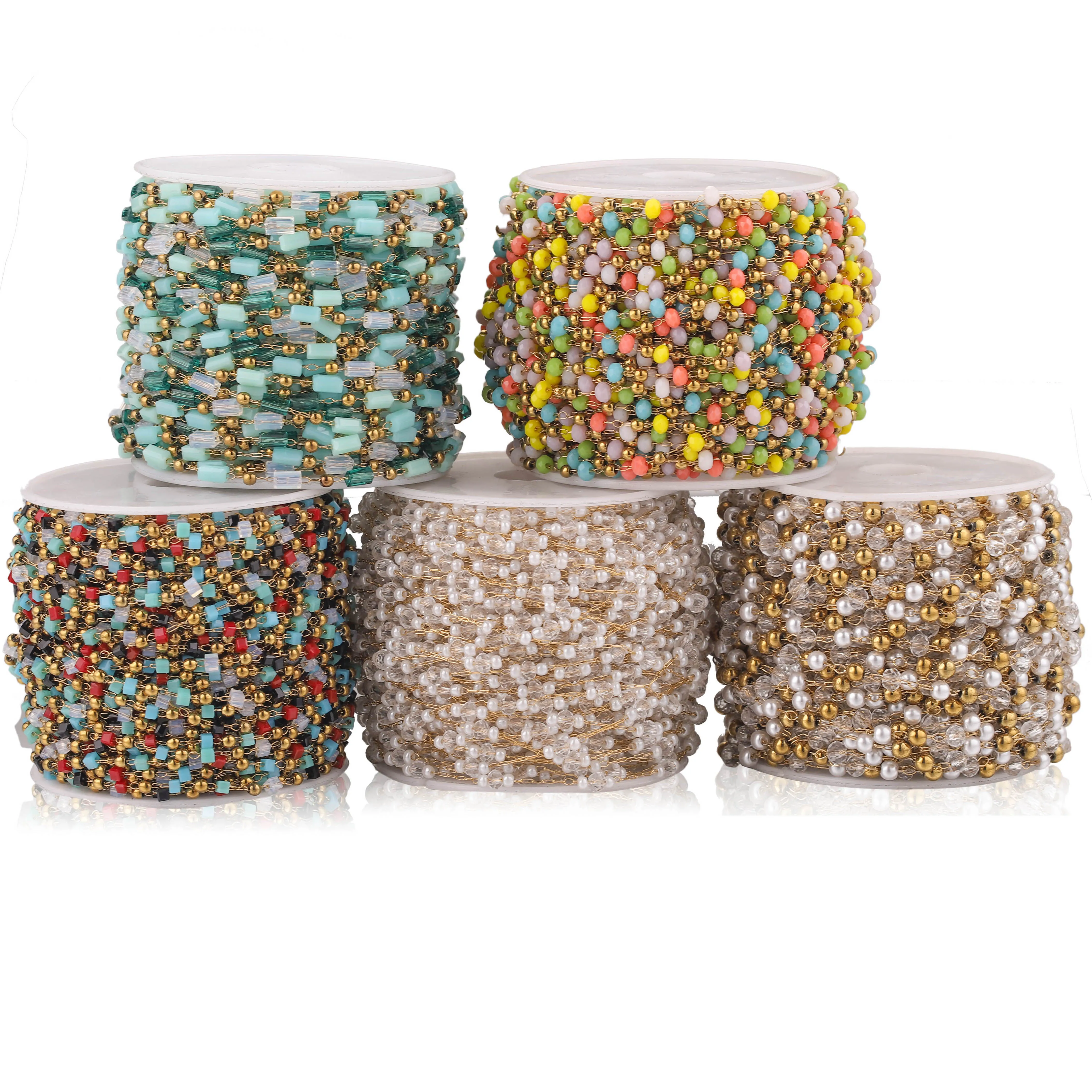 Цепочка Из Нержавеющей Стали для изготовления ожерелья сделай сам разноцветная