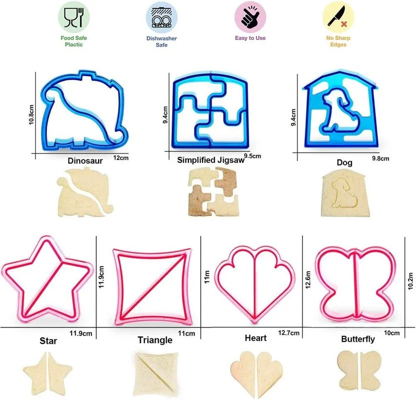 Сэндвич-нож и формирователь корочек для детей милая животная тостов форма сделай