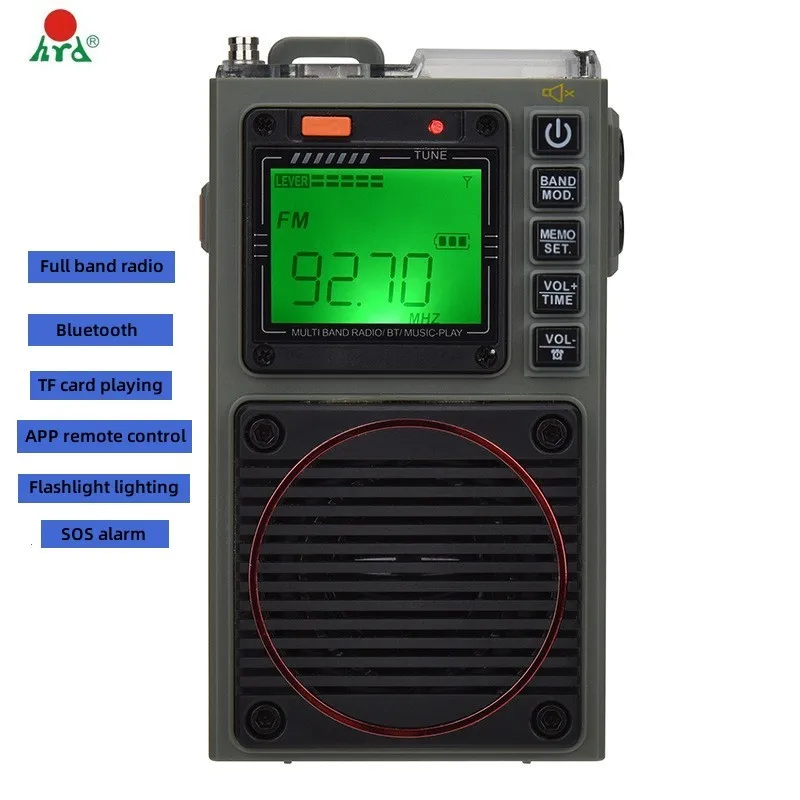 

AM/FM/SW/WB Full Band Radio, Mobile Phone APP Remote Control Radio, Mini Bluetooth TF Card Player, Supporting Headset Output