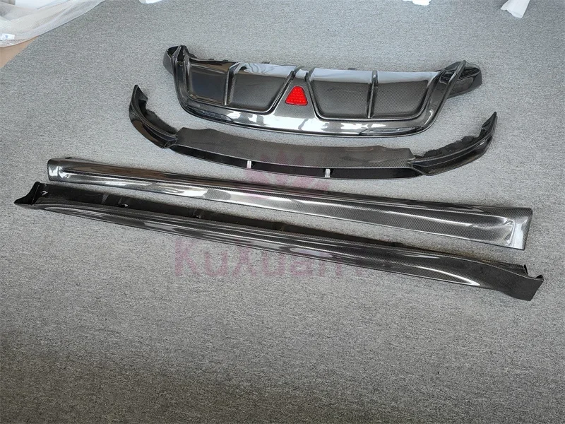 Широкий обвес из углеродного волокна для Tesla Model Y передние боковые юбки и задний