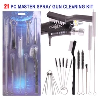 21pcs airbrush spray guns nozzle cleaning repair tool kit needle brush set spray guns clean accessories