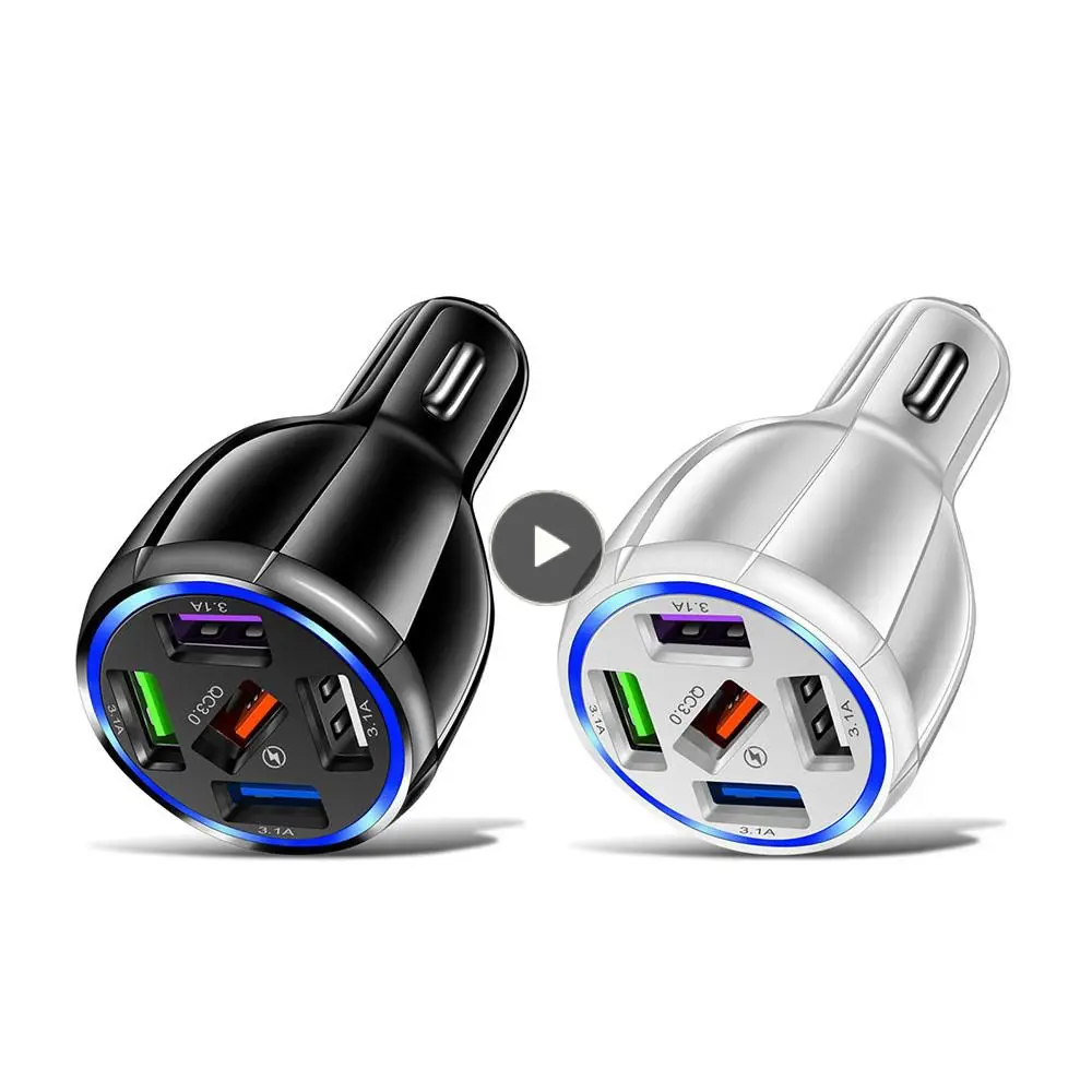 

Portable Mobile Phone Charger One For Five Car Charger Fast Charge Car Phone Charger Adapter Practical Car Accessory Universal