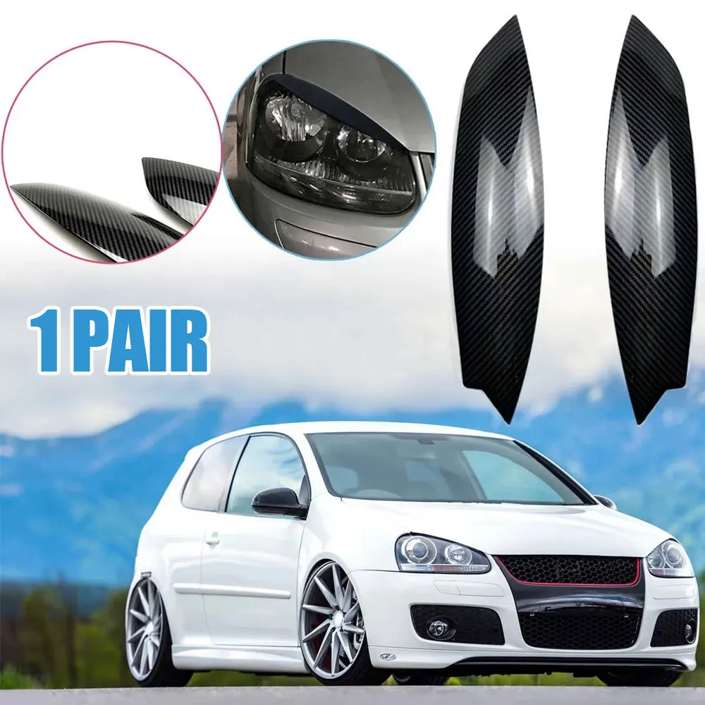 

Pair Headlights Eyebrow Eyelids Chrome Trim Cover for Volkswagen for VW GOLF 5 MK5 GTI R 2005 2006 2007 Car Styling Accessories