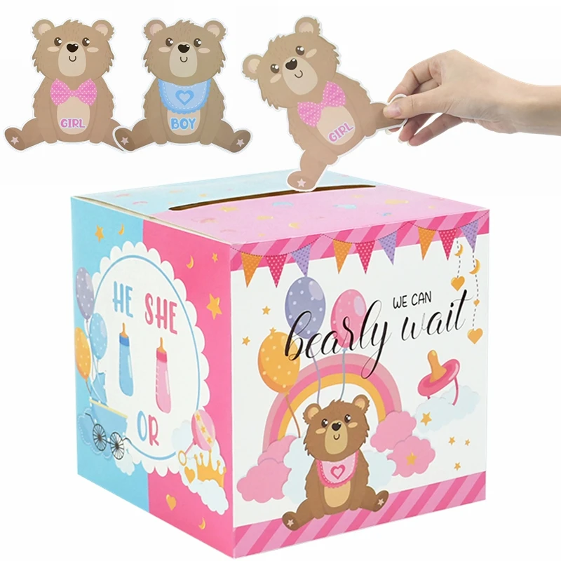 

Oh Baby Gender Reveal Voting Box Baby Uncover Team Boy Team Girl Game Card Baby Shower Vote Box Decoration Gender Reveal Supplie