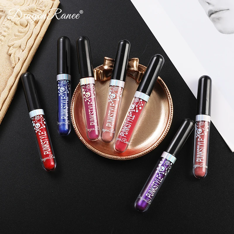 

12PCS Lazy Lip Glaze Lipstick Matte & Glitter Makeup Long Lasting Velve Red Mermaid Sexy Shimmer LipSticks Cosmetics Beauty