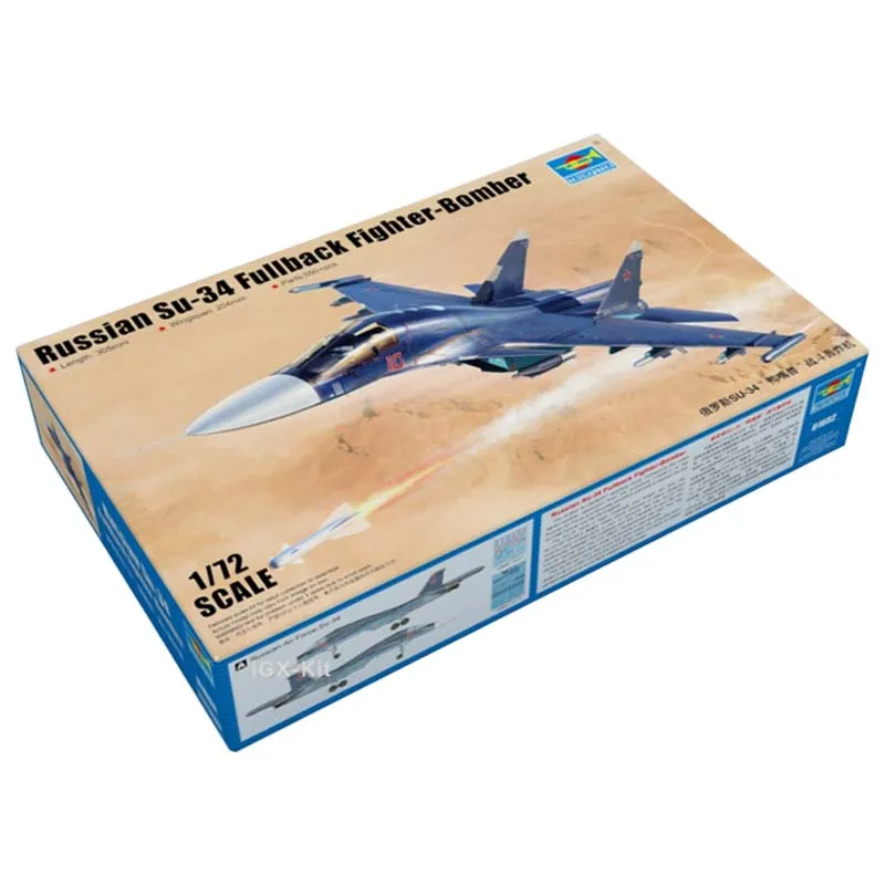 

Trumpeter 01652 1/72 Russian SU34 Su-34 Fullback Fighter Bomber Aircraft Military Plastic Assembly Model Toy Gift Building Kit