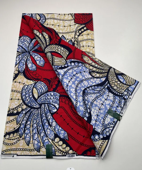 

African Wax Print Fabric Pagne Original Real Wax Fabric Soft 100% Cotton 2023 New Veritable Ankara Wax For Dress Material Fabric