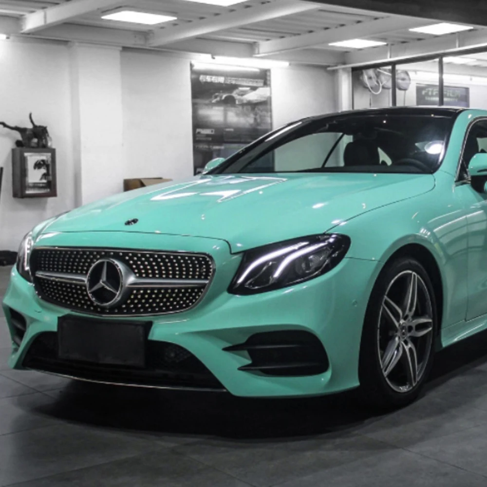 Яркая синяя обертка Тиффани глянцевая виниловая пленка для домашних животных