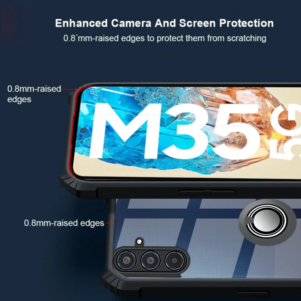 Чехол SamsungM35 прозрачный акриловый чехол из ТПУ с рамкой для Samsung Galaxy M35 M 35 6 дюйма