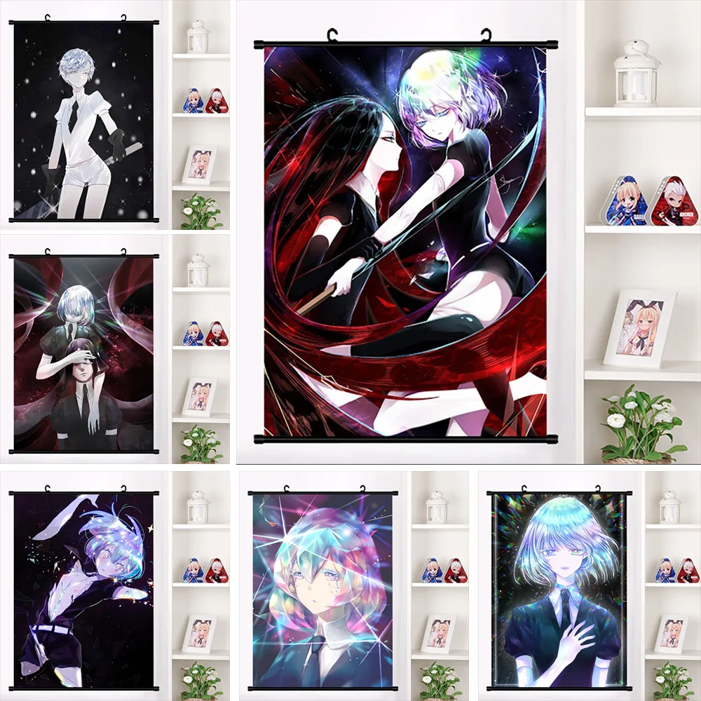 

Canvas Land of the Lustrous Houseki No Kuni Phosphophyllite Poster Wall Art Pictures Aesthetic Room Decoration Scroll Paintings